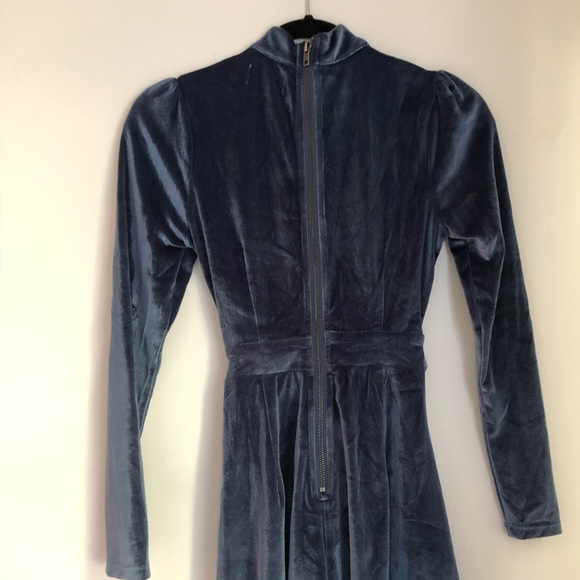 Plunge Front Playsuit in Soft Velvet - Picture 5 of 5